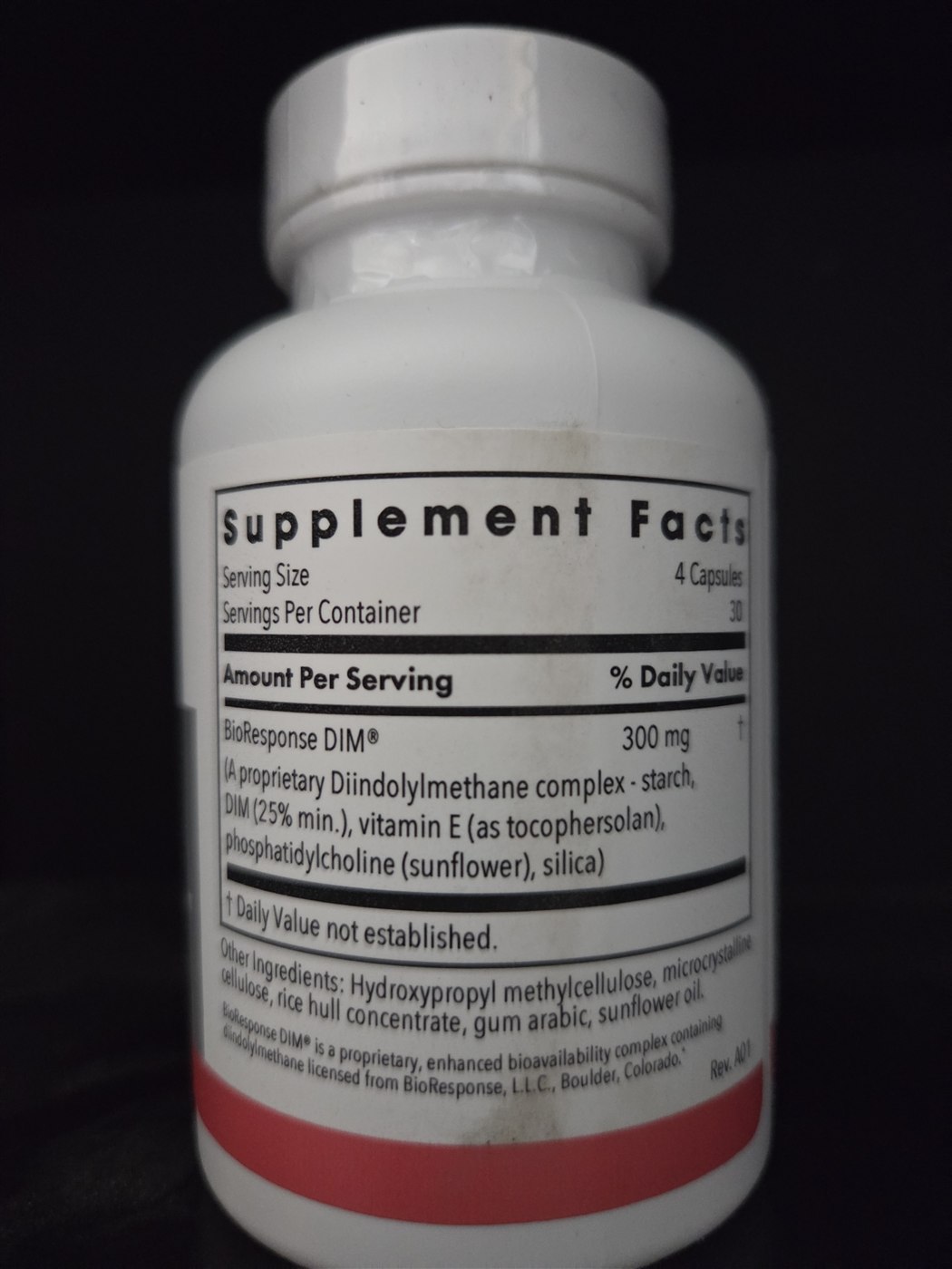 DIM Enhanced Delivery System Supplement Facts